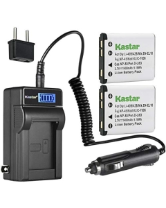 Kastar 2-Pack NP-45 Battery and LCD AC Charger Compatible with Fujifilm NP-45A NP-45B NP-45S, FinePix Z800EXR Z808EXR, FinePix Z900EXR Z909EXR Z950EXR, FinePix Z1000EXR Z1010EXR, FinePix Z2000EXR