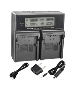 Kastar LCD Dual Smart Fast Charger for Panasonic VW-VBN260, VBN260 and Panasonic HC-X800, HC-X900, HC-X900M, HC-X910, HC-X920, HC-X920M, HDC-HS900, HDC-SD800, HDC-SD900, HDC-TM900 Camcorder