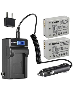 Kastar 2-Pack NB-7L Battery and LCD AC Charger Compatible with Canon NB-7L NB7L, NB-7LH NB7LH, CB-2LZ CB-2LZE, Canon PowerShot G11, PowerShot G12, PowerShot SX30 is, PowerShot SX30IS Digital Cameras