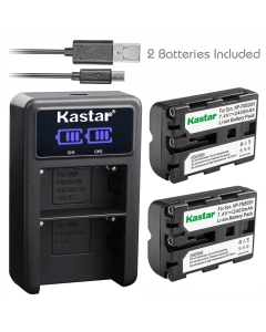 Kastar Battery + Dual Charger for Sony NP-FM500H and Sony Alpha a77 SLT-A77 Alpha a77 II SLT-A77 II ILCA-77M2 Alpha a99 SLT-A99V Alpha a99 II SLT-A99 II ILCA-99M2 CLM-V55 CLM-FHD5 DC-50