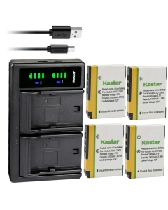 Kastar 4-Pack KLIC-7002 Battery and LTD2 USB Charger Replacement for Kodak KLIC-7002 K7002 Battery, Kodak EasyShare V530, EasyShare V603, EasyShare V530 Zoom, EasyShare V603 Zoom Camera