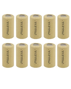 Kastar 10-Pack Nickel Metal Hydride (Ni-MH) Rechargeable Paper Wrapped Sub C SC Cell 1.2V 2200mAh Battery Flat Top Replacement for Any of 1000mAh ~ 2500mAh Ni-CD & Ni-MH Sub C SC Cells