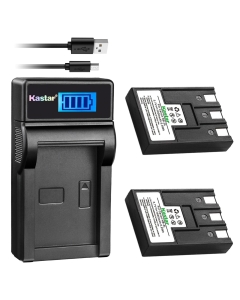 Kastar Battery (X2) + Slim LCD Charger for Canon NB-3L & PowerShot SD10, SD100, SD110, SD20, SD500, SD550, Digital IXUS 700, 750, i5, IXY Digital 30, 30a, 600, 700, D30, D30a, D53Z, IXY Digital L, L2