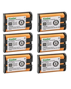 Kastar 6-Pack HHR-P107A Battery Replacement for Panasonic KX-TG6073 KXTG6073 KX-TG6073PK KXTG6073PK KX-TG6073S KXTG6073S KX-TG6074 KXTG6074 KX-TG6074B KXTG6074B KX-TG6074BP Home Handset Phone