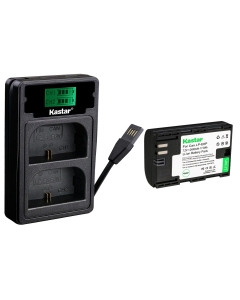 Kastar 1 Pack LP-E6P Battery and Charger with Miro USB/Type-C Input Compatible with Canon LP-E6 LP-E6NH LP-E6P High-Amperage Lithium-ion Battery, Canon EOS R5 Mark II Mirrorless Camera