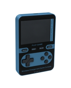 Kastar 2 in 1 Handheld Video Game Console Built-in 500 Classic Mini Games with 5000mAh Magnetic Power Bank, Wireless Portable Power Supply with Type-C Port 【Color: Blue】