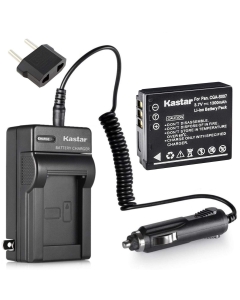 Kastar Li-Ion Battery + Charger for Panasonic LUMIX DMC-TZ1 DMC-TZ2 DMC-TZ3 DMC-TZ4 DMC-TZ5 CGA-S007 CGA-S007A + Car Plug