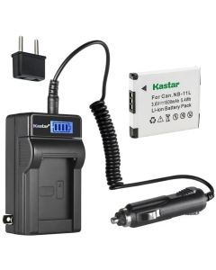 Kastar 1-Pack NB-11L Battery and LCD AC Charger Compatible with Canon NB-11L NB11L, NB-11LH NB11LH Battery, Canon CB-2LD CB-2LDE, CB-2LF CB-2LFE Charger, Canon IXY 420F, IXY 430F, IXY 90F Cameras