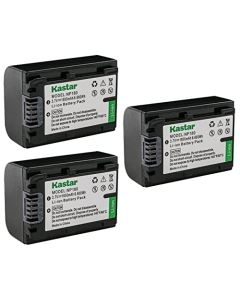 Kastar 3-Pack NP-180 Battery Pack Replacement for Minolta MN2K50NV - 2.7K Quad HD / 48MP, MN4K25NV - 4K Ultra HD, MN4K20NV - 4K Ultra HD, MN2K10NV - 2.7K Quad HD / 48MP IR Night Vision Camcorder