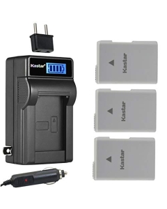 Kastar 3-Pack EN-EL14a Battery and LCD AC Charger Compatible with Nikon D3100 DSLR Camera, D3200 DSLR Camera, D3300 DSLR Camera, D3400 DSLR Camera, D3500 DSLR Camera, D5100 DSLR Camera