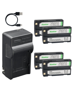 Kastar 4-Pack Battery and AC & USB-C Charger for 1821 Series MCR1821 MCR1821C MCR1821J and 29518 38403 46607 52030 54344 Parts Used in GPS Units Data Collectors Survey Tools Barcode Scanners