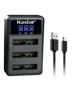 Kastar LCD Triple USB Battery Charger Compatible with Came-TV KUMINIK8, Came-KUMINIK8 Duplex Digital Wireless Headset, Came-TV Came-WAERO WAERO Duplex Digital Wireless Headset