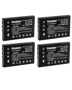 Kastar 4-Pack Battery Replacement for DXG DXG-505V DXG-521 DXG-571V DXG-581V DXG-589V DVV-581 DVH-582 Camera, Creative Battery CAS101 Creative Introduces Enhanced Divi CAM 428 Mini Digital Camcorder