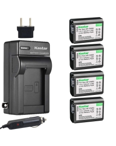 Kastar NP-FW50 Battery(4-Pack) and Charger for Sony BC-VW1 BC-TRW and Alpha 7 a7 a7R a3000 a5000 a6000 NEX-3 3N NEX-5 5N 5R 5T NEX-6 NEX-7 NEX-C3 NEX-F3 SLT-A33 A35 A37 A55V DSC-RX10 Camera