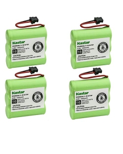 Kastar 4-Pack Battery Replacement for Panasonic HHR-P401 HHR-P401A PQKK10093 Type 16 Battery, Panasonic KX-TG2500 KX-TG2500B KX-TG2500S KX-TG2550 KX-TG2550B KX-TG2550S KX-TG2560 KX-TG2560B KX-TG2560S