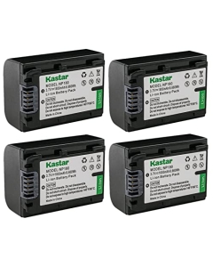 Kastar 4-Pack NP-180 Battery Pack Replacement for Minolta MN2K50NV - 2.7K Quad HD / 48MP, MN4K25NV - 4K Ultra HD, MN4K20NV - 4K Ultra HD, MN2K10NV - 2.7K Quad HD / 48MP IR Night Vision Camcorder