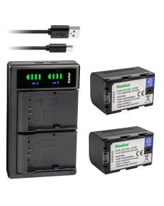 Kastar 2-Pack Battery and LTD2 USB Charger Replacement for JVC SSL-JVC50, SSLJVC50, JVC50, SSL-JVC70, SSLJVC70, JVC70, SSL-JVC75, SSLJVC75, JVC75, BN-S8I50, BNS8I50 Battery