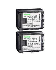 Kastar Battery (2-Pack) for Canon BP-809, BP-819, BP-827 Work with Canon FS10, FS11, FS100, FS21, FS22, FS200, FS31, FS300, VIXIA HF10, HF11, HF100, HF20, HF200, HF S10, S100, S20, S21, S200, HG20, HG21, HG30, G10, M30, M31, M300, M30, M31, M32, M40, M41,