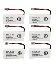 Kastar 6-Pack BBTG0645001 Model BT1008 Cordless Phone Battery for Uniden BT-1008 and Uniden DECT 2060 DECT 2080 DECT 2080-3 DWX207 WXI2077 43-269 BT-1008S CAS-D6325 BT1008 DCX200 23-956 DWX207