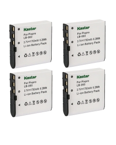 Kastar 4-Pack Battery Replacement for Kodak LB-060 Battery, Kodak PixPro AZ251, PixPro AZ361, PixPro AZ362, PixPro AZ365, PixPro AZ421, PixPro AZ422, PixPro AZ425, PixPro AZ501, PixPro AZ521 Cameras