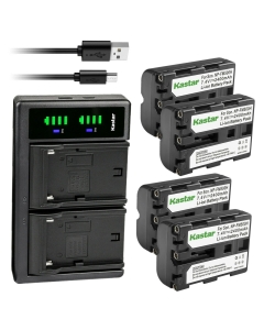 Kastar 4-Pack Battery and LTD2 USB Charger Replacement for Sony α200, Alpha A200, DSLR-A200, DSLR-A200K, DSLR-A200W, DSLR-A200WB, DSLR-A300, α300, Alpha A300, DSLR-A300K, DSLR-A300K/N, DSLR-A300X