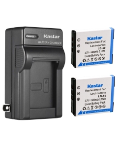 Kastar 2-Pack Battery LB-50 and AC Wall Charger Replacement for Lectrosonics LB-50 Battery, Lectrosonics SSM Transmitter & IFBR1B Receiver, IFBR1B Bodypack Receiver, Lectrosonics 40117