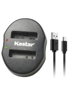 Kastar Dual USB Charger for Kodak LB-080 Samsung IA-BH125C Ricoh DB-60 DB-65 Sigma BP-41 Pentax D-Li106 Panasonic CGA-S005E CGA-S005 CGR-S005 DMW-BCC12 DMW-BCC12PP Leica BP-DC4 Fujifilm NP-70