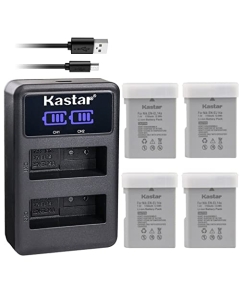 Kastar 4-Pack EN-EL14A Battery and LED2 USB Charger Compatible with Nikon EN-EL14a / EL14b / EL14c Battery, DF BG-2P, BG-2F D3400, BG-2V D5100/D5200/D5300, BG-2G D5500/D5600, BG-2T D5500/D5600 Grip