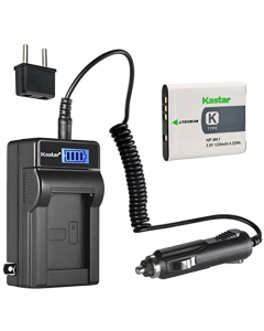 Kastar 1-Pack NP-BK1 Battery and LCD AC Charger Compatible with Sony NP-FK1 K Type Battery, BC-CSK Charger, Sony Cyber-Shot DSC-W180, Cyber-Shot DSC-W190, Cyber-Shot DSC-W370, Webbie MHS-PM1 Cameras