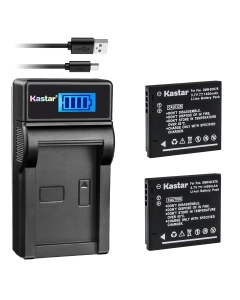 Kastar Battery 2 Pack and LCD Slim USB Charger Replacement for Panasonic DMW-BCK7E and Lumix DMC-FS14 DMC-FS16 DMC-FS18 DMC-FS22 DMC-FS28 DMC-FS35 DMC-FS37 DMC-FS40 DMC-FS45 DMC-FT20 DMC-FT25 DMC-FX77