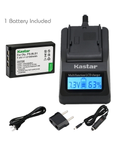 Kastar Ultra Fast Charger(3X Faster) Kit and Battery (1-Pack) for Olympus BLS-1, PS-BLS1 Work for Olympus E-400 E-410 E-420 E-450 E-600 E-620 E-P1 E-P2 E-P3 E-PL1 E-PL3 E-PM1 Cameras