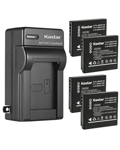 Kastar 4-Pack Battery and AC Wall Charger Replacement for Panasonic Lumix DMC-FH1, Lumix DMC-FH20, Lumix DMC-FH22, Lumix DMC-FH3, Lumix DMC-FP8, Lumix DMC-FT1, Lumix DMC-FT2, Lumix DMC-FT3 Cameras