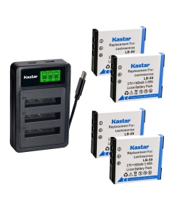 Kastar 4-Pack Battery with LZD3 USB Triple Charger Compatible with Lectrosonics LB-50, SSM Transmitter IFBR1B Receiver Bodypack 40117 Audio Device