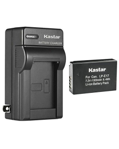 Kastar 1-Pack Battery and AC Wall Charger Replacement for Canon LP-E17 LPE17, 9967B02 Battery, Canon EOS R8, EOS R50, EOS R100 Mirrorless Camera, Canon BG-E18, BG-E18 IR Battery Grip