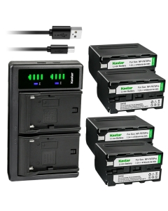 Kastar 4-Pack NP-F970PRO Battery and LTD2 USB Charger Compatible with CCD-TRV300 CCD-TRV3000 CCD-TRV315 CCD-TRV35 CCD-TRV36 CCD-TRV37 CCD-TRV4 CCD-TRV41 CCD-TRV43 CCD-TRV45 CCD-TRV46 Camera