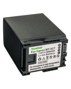 Kastar 1-Pack BP-827 Battery 7.4V 3000mAh Replacement for Canon VIXIA HF M400 HFM400, VIXIA HF M406 HFM406, VIXIA HF S10 HFS10, VIXIA HF S11 HFS11, VIXIA HF S20 HFS20, VIXIA HF S21 HFS21 Camcorder