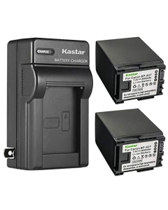 Kastar 2-Pack Battery and AC Wall Charger Replacement for Canon VIXIA HF M306 HFM306, VIXIA HF M40 HFM40, VIXIA HF M41 HFM41, VIXIA HF M46 HFM46, VIXIA HF M400 HFM400, VIXIA HF M406 HFM406 Camera