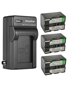 Kastar 3-Pack SB-L220 Battery and AC Wall Charger Replacement for Samsung VP-D270, VP-D30, VP-D301, VP-D303, VP-D305, VP-D307, VP-D31, VP-D323 VP-D323i, VP-D325, VP-D327 VP-D327i, VP-D33, VP-D34
