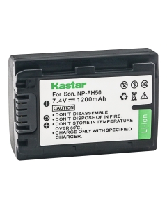 Kastar Battery for Sony NP-FH50 NP-FH40 NP-FH30 NP-FP50 NP-FP51 and Sony A230 A290 A390 DSC-HX1 HX100 HX100V HX200 HX200V HDR-TG1E TG3 TG5 TG7 Camera