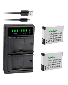 Kastar 2-Pack Battery and LTD2 USB Charger Compatible with GoPro HD HERO2, GoPro HD Hero 2, GoPro Original HD Hero (2010 Model), Gopro HD Helmet Hero, Gopro HD Motorsports Hero, Gopro HD Surf Hero