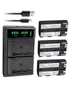 Kastar 3-Pack BP-915G Battery and LTD2 USB Charger Compatible with Canon V40 V40Hi, V50Hi, V60Hi, V65Hi, V72, V75Hi, V400, V420, V500, V520, XF100, XF105, XF200, XF205, XF300, XF305, XH-A1 Camera