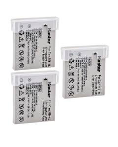 Kastar Battery (3-Pack) for NB-4L, CB-2LV and PowerShot SD1000 SD1100IS SD1400IS SD200 SD30 SD300 SD400 SD430 SD600