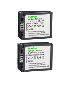 Kastar 2-Pack DMW-BLB13 Battery Replacement for Panasonic DMW-BLB13, DMW-BLB13E, DMW-BLB13GK, DMW-BLB13PP Battery, DE-A49, DE-A49A, DE-A49B, DE-A49C Charger, Panasonic DMC-GF1EG DMC-GF1GH Camera