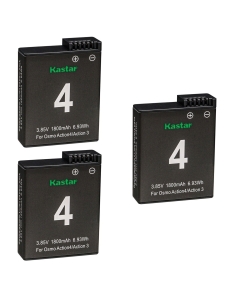 Kastar 3-Pack Battery 3.85V 1800mAh 6.93Wh Replacement for DJI Osmo Action 3/4/5 Pro Battery, DJI Osmo Action 3 Sport Camera, DJI Osmo Action 4 Sport Camera, DJI Osmo Action 5 Pro Sport Camera