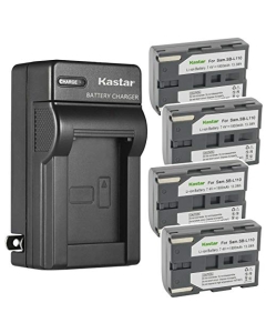 Kastar 4-Pack SB-L110 Battery and AC Wall Charger Replacement for Medion AD43-00113 Battery, Medion MD41859, MD9021, MD9021n, MD9035, MD9035n, MD9069, MD9069n, MD9090, DuoCam SC-D6040 Camera