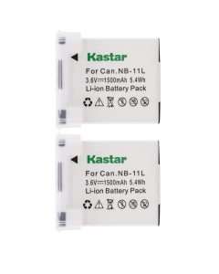 Kastar 2-Pack Battery Replacement for Canon NB-11L IXY A2300 A2400 A2500 A2600 A3400 A3500 A4000 A4050 SX400 SX410 SX420 IXUS 240 245 265 275 285 320