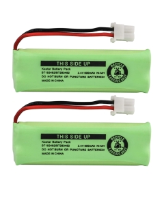 Kastar 2Pack BT183482 / BT283482 Cordless Phone Battery Ni-MH 2.4V 600 mAh Replacement for Vtech LS6475-3 Vtech DS6401 DS6421 DS6422 DS6472 LS6405 LS6425 LS6426 LS6476 Vtech 89-1348-01-00 DECT Handset