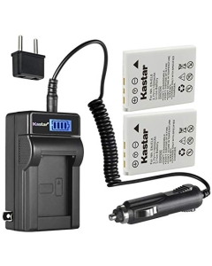 Kastar 2-Pack EN-EL8 Battery and LCD AC Charger Compatible with Nikon EN-EL8 ENEL8 Battery, Nikon MH-62 MH62 Charger, Nikon Cool-Station MV-11, Cool-Station MV-12, P1, P2, S1, S2, S5, S6, S7, S8, S9