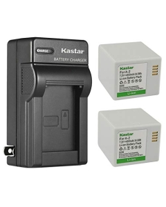 Kastar 2-Pack Battery and AC Wall Charger Replacement for Arlo A-2 A2, VMA4400C, VMA4410, VMA4410-10000S, VML4030, VML4430, 308-10030-01, 308-10032-01, Arlo Go Mobile Security Camera