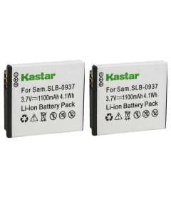 Kastar Battery 2-Pack Replacement for Samsung SLB-0937 Battery, Samsung SAC-47 Charger, Samsung CL5, CL50, CL80, I8, Digimax L730, Digimax L735, Digimax L830, NV4, NV33, ST10 Camera